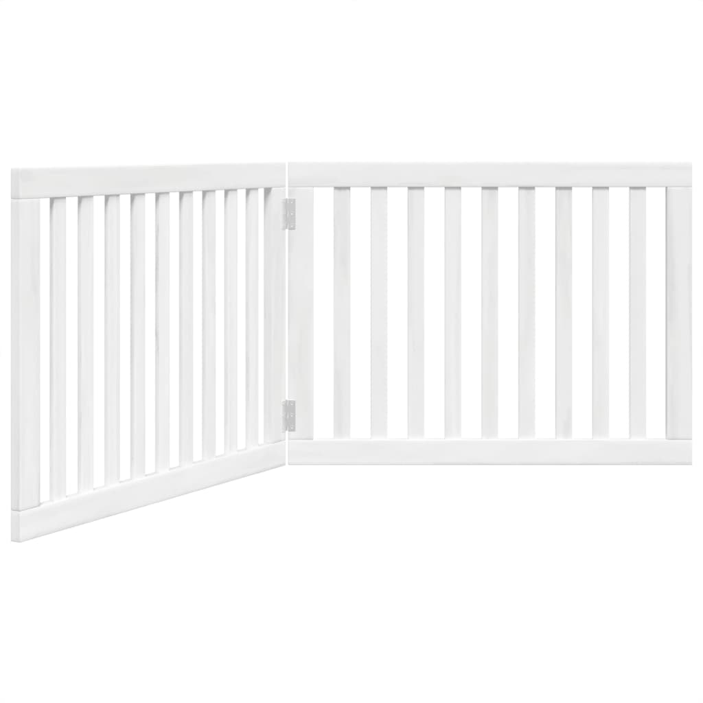 vidaXL Zábrana pro psy skládací 2 panely bílá 160 cm topolové dřevo
