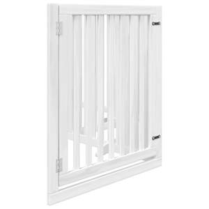 Zábrana pro psy s dvířky skládací 4 panely bílá 320 cm topol - obrázek 5