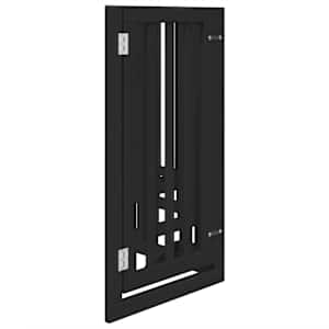 Zábrana pro psy s dvířky skládací 6 panelů černá 300 cm topol - obrázek 5