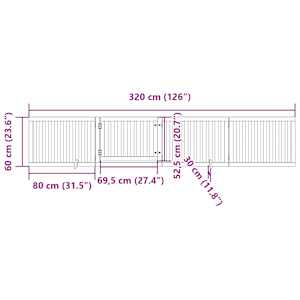 Zábrana pro psy s dvířky skládací 4 panely hnědá 320 cm topol - obrázek 11