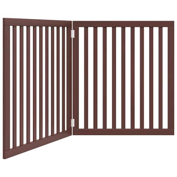vidaXL kokkupandav koerav&auml;rav, 2 paneeli, pruun, 160 cm, paplipuit