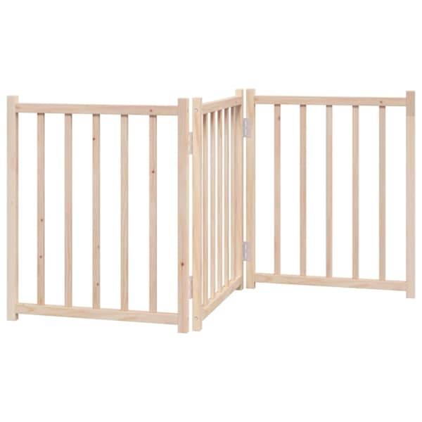 vidaXL kokkupandav koerav&auml;rav, 3 paneeli, 150 cm, nulupuit
