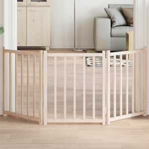 Zábrana pro psy skládací 3 panely 150 cm masivní jedle