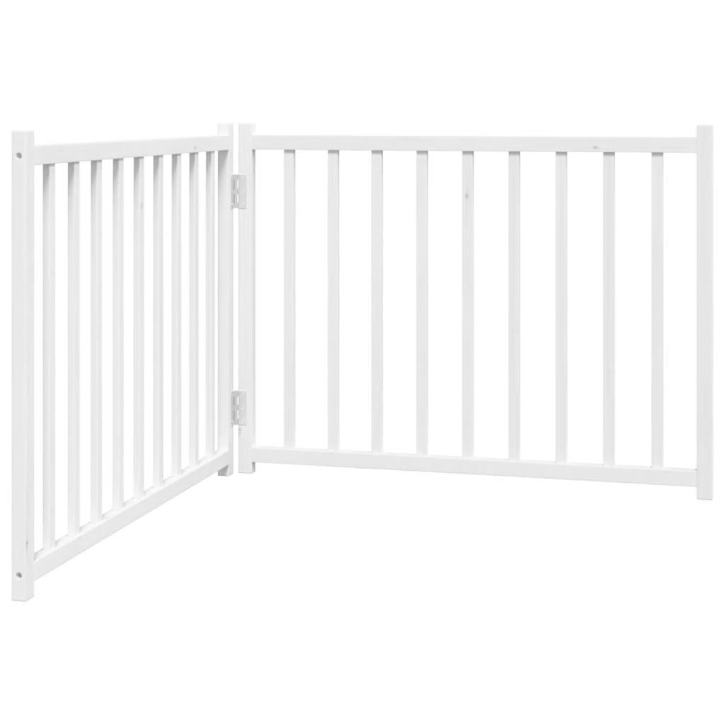 vidaXL Zábrana pro psy skládací 2 panely bílá 160 cm masivní jedle