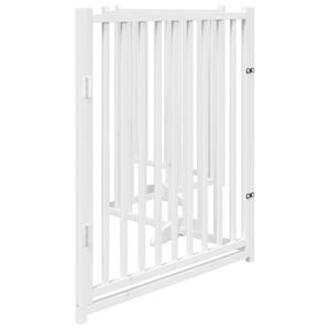 Zábrana pro psy s dvířky skládací 4 panely bílá 320 cm jedle - obrázek 5