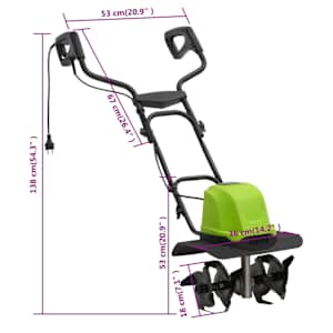 Zahradní kultivátor se 4 lopatkami elektrický 800 W - obrázek 9