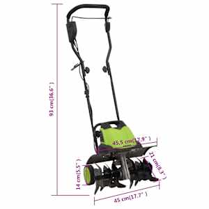 Zahradní kultivátor se 6 lopatkami elektrický 1 500 W - obrázek 9