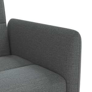 Rozkládací pohovka s držáky na nápoje tmavě šedá textil - obrázek 10