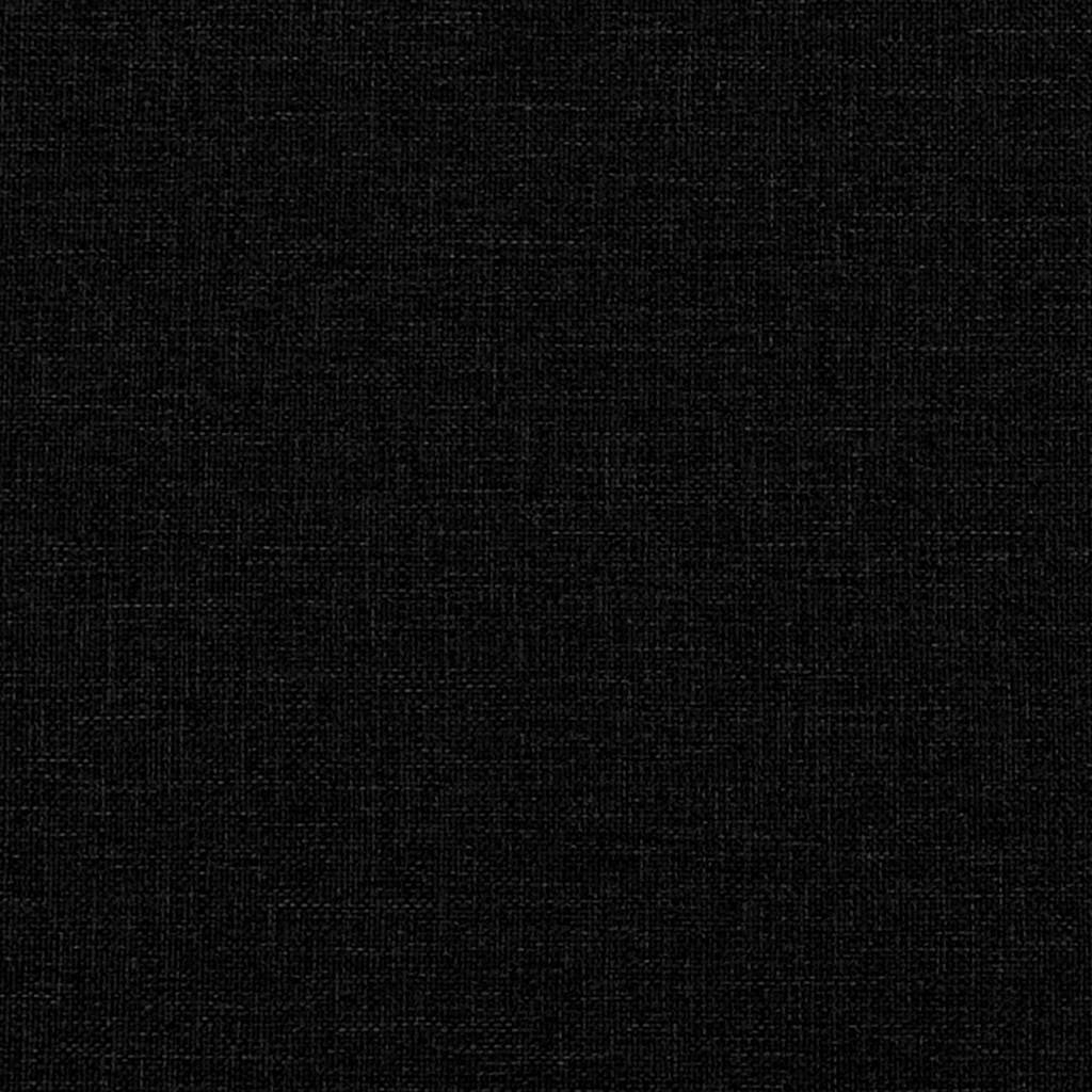 Canapea extensibilă cu suporturi de pahare, negru, textil