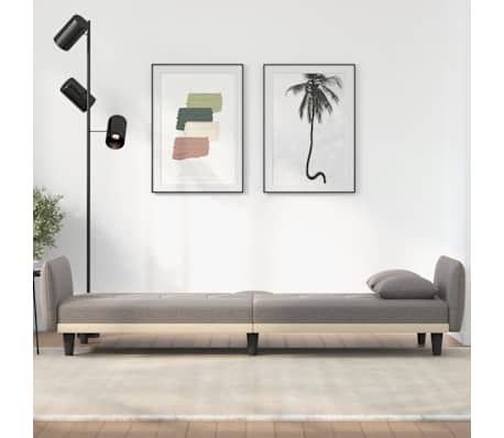 vidaXL &Kappa;&alpha;&nu;&alpha;&pi;έ&sigmaf; &Kappa;&rho;&epsilon;&beta;ά&tau;&iota; &mu;&epsilon; &Pi;&omicron;&tau;&eta;&rho;&omicron;&theta;ή&kappa;&eta; Taupe &Upsilon;&phi;&alpha;&sigma;&mu;ά&tau;&iota;&nu;&omicron;&sigmaf;