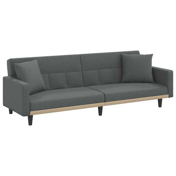 vidaXL diivanvoodi patjadega, tumehall, kangas