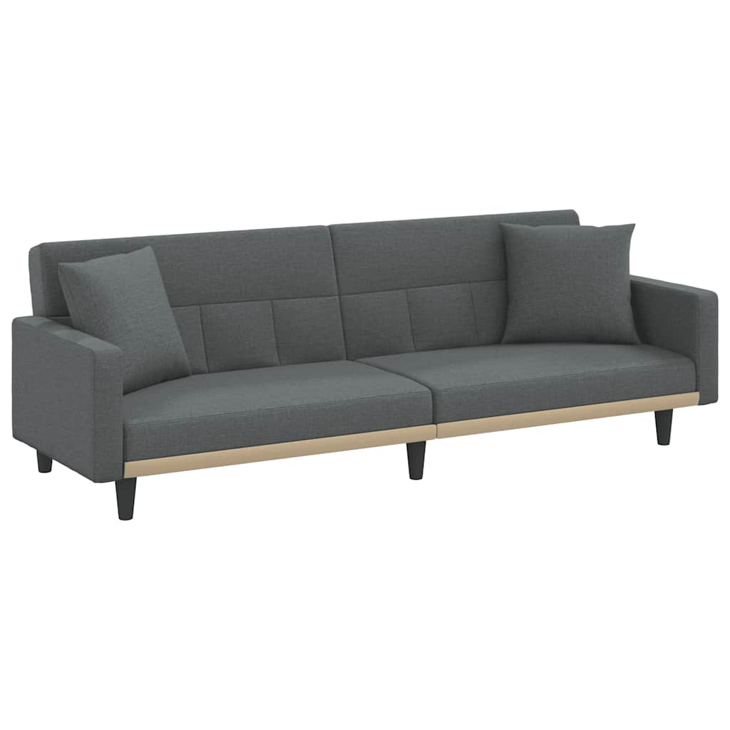 Thumbnail - vidaXL Schlafsofa mit Kissen Dunkelgrau Stoff