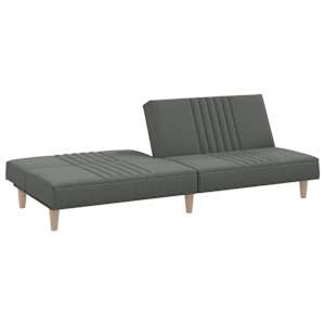 Rozkládací pohovka tmavě šedá textil - obrázek 6