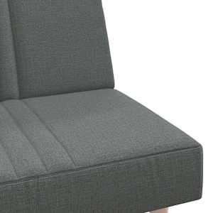 Rozkládací pohovka tmavě šedá textil - obrázek 9