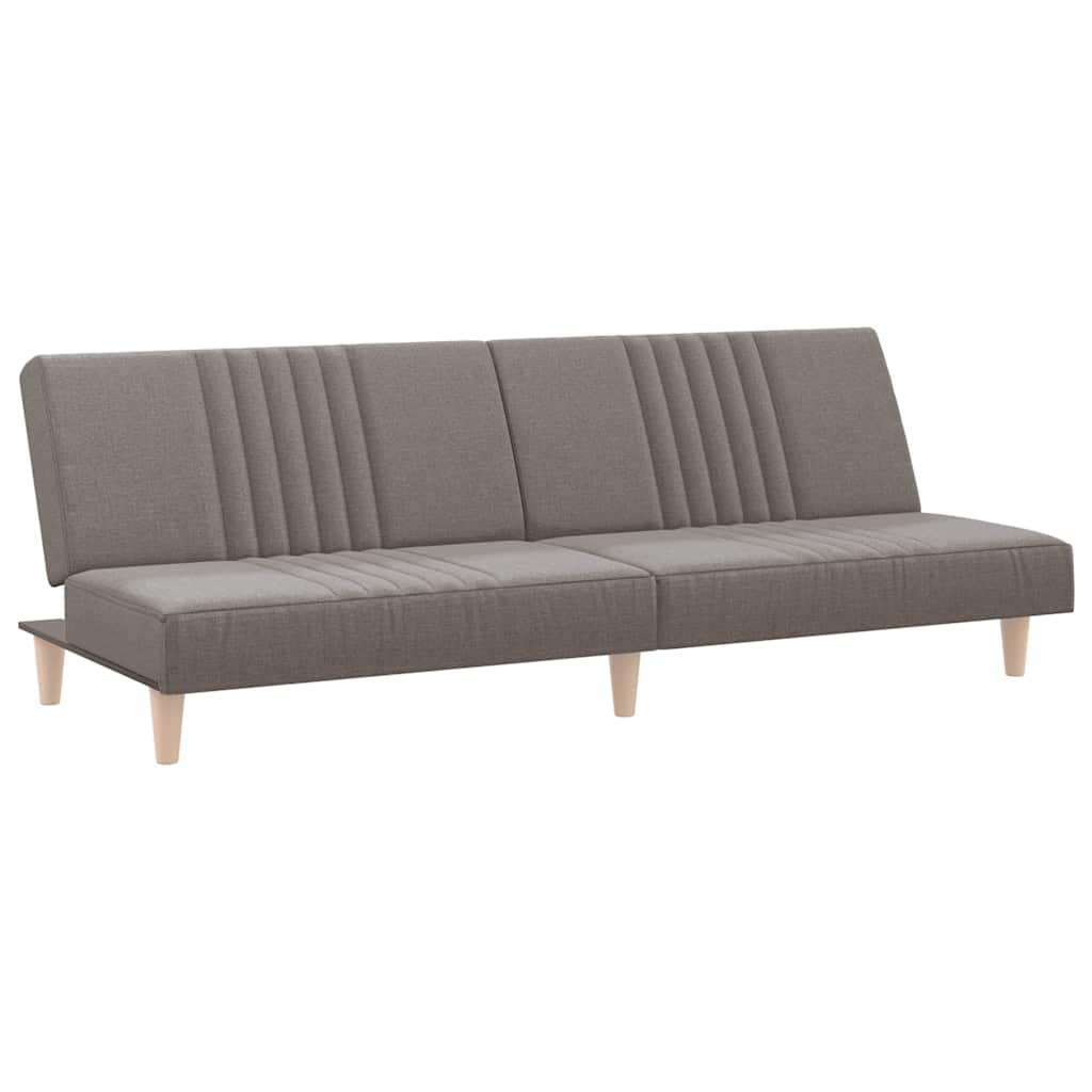 vidaXL Rozkládací pohovka taupe textil