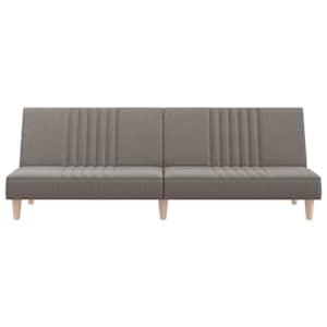 Rozkládací pohovka taupe textil - obrázek 4