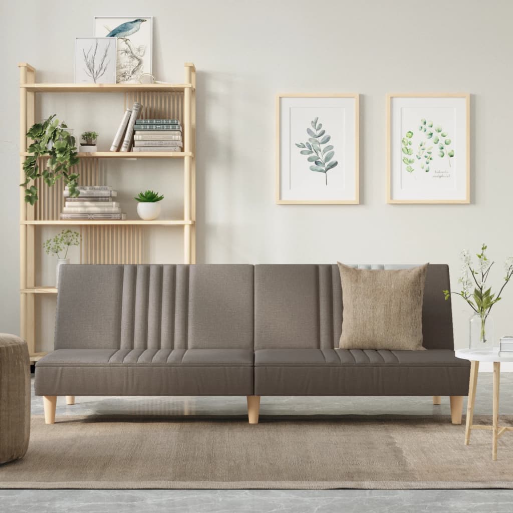 vidaXL Schlafsofa Taupe Stoff