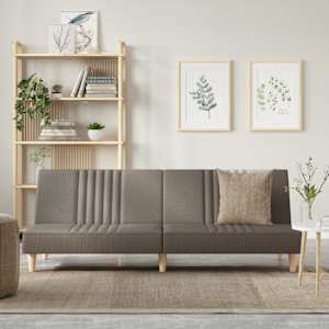 Rozkládací pohovka taupe textil - obrázek 1
