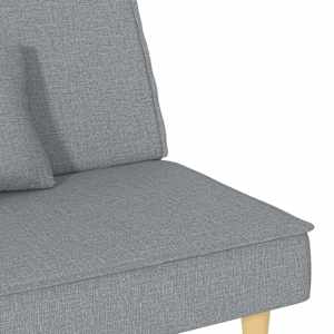 Rozkládací pohovka světle šedá textil - obrázek 10