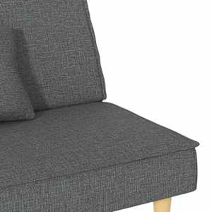 Rozkládací pohovka tmavě šedá textil - obrázek 10