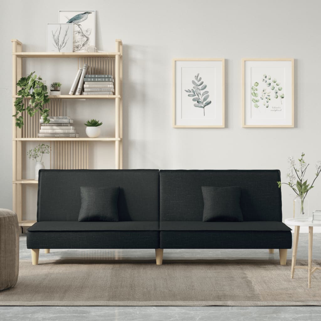 vida XL Schlafsofa Schwarz Stoff
