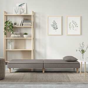 Rozkládací pohovka taupe textil - obrázek 3