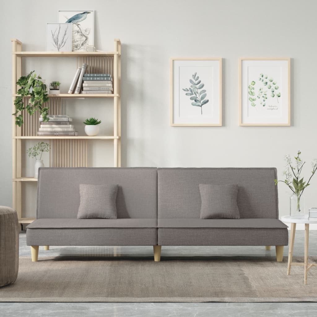 vidaXL Schlafsofa Taupe Stoff