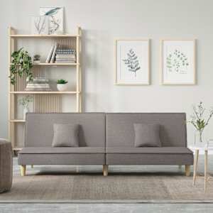 Rozkládací pohovka taupe textil - obrázek 1
