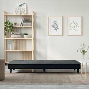 Rozkládací pohovka tmavě šedá textil - obrázek 3