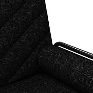 Rozkládací pohovka s područkami černá textil - obrázek 10