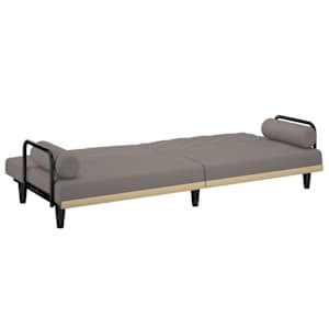 Rozkládací pohovka s područkami taupe textil - obrázek 8