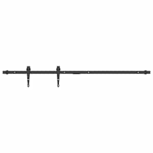 Kování pro posuvné dveře skříně černé 122 cm uhlíková ocel - obrázek 2