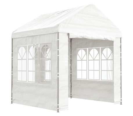 VidaXL Gazebo com telhado 2,28x2,23x2,69 m polietileno branco
