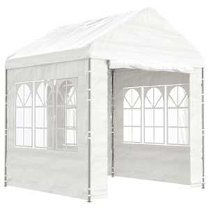 VidaXL Gazebo com telhado 2,28x2,23x2,69 m polietileno branco