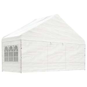 Altán se střechou bílý 5,88 x 2,23 x 3,75 m polyethylen - obrázek 1