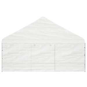 Altán se střechou bílý 5,88 x 2,23 x 3,75 m polyethylen - obrázek 3