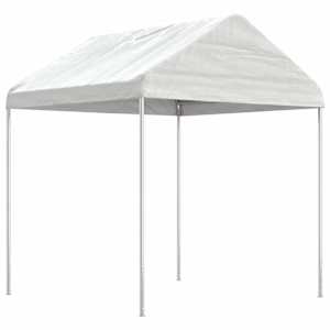 vidaXL katusega varjualune, valge, 2,28 x 2,23 x 2,69 m, pol&uuml;et&uuml;leen