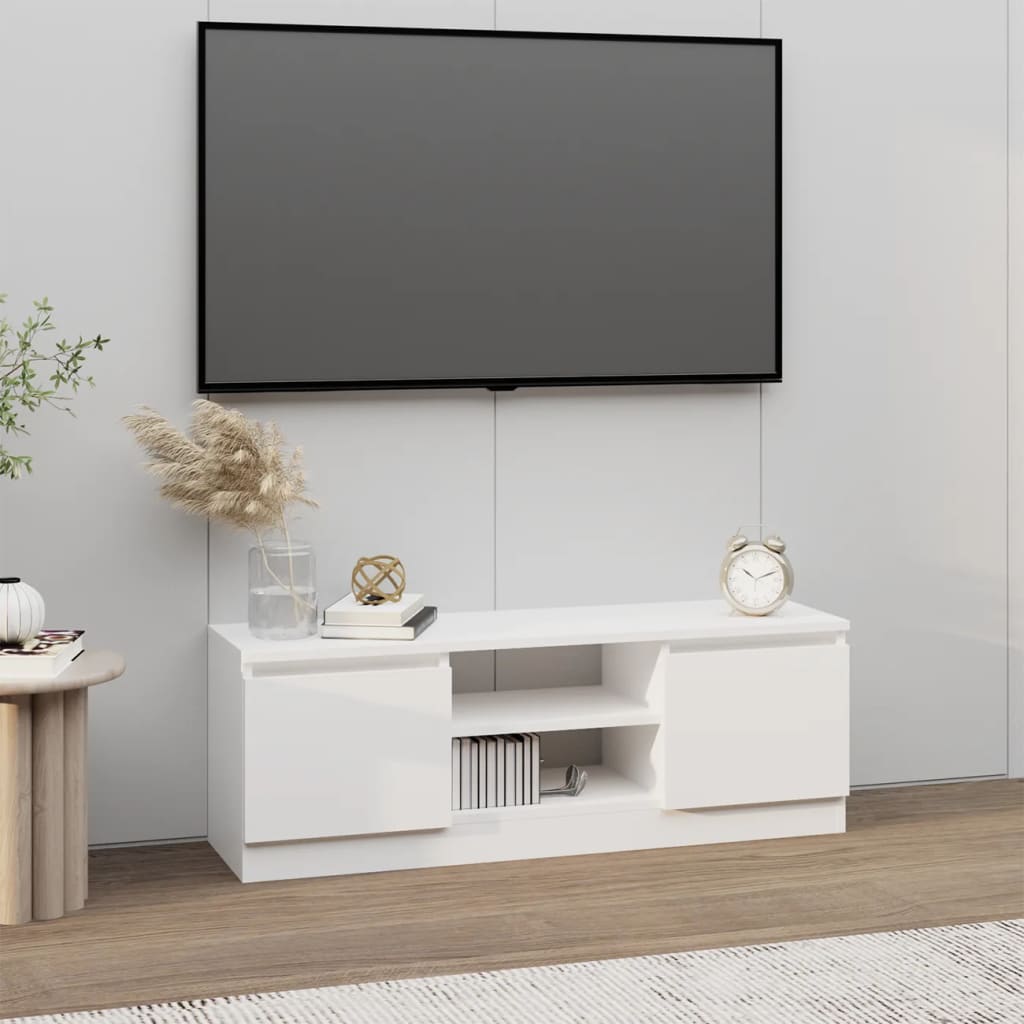 vidaXL Comodă TV cu ușă, alb, 102x30x36 cm