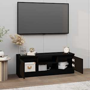 TV skříňka s dvířky černá 102 x 30 x 36 cm - obrázek 3