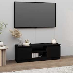 TV skříňka s dvířky černá 102 x 30 x 36 cm - obrázek 1
