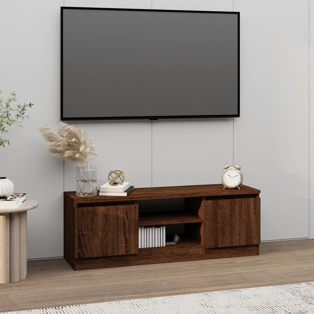 vidaXL Comodă TV cu ușă, stejar maro, 102x30x36 cm