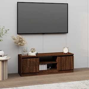 TV skříňka s dvířky hnědý dub 102 x 30 x 36 cm - obrázek 1
