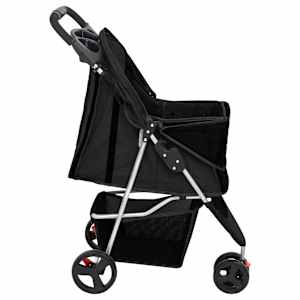 Skládací kočárek pro psa černý 80x46x98 cm oxfordská tkanina - obrázek 5