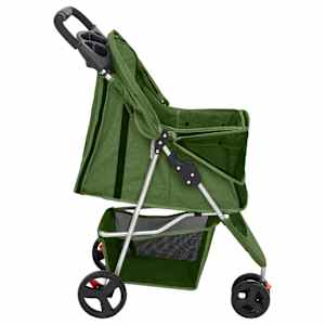 Skládací kočárek pro psa zelený 80x46x98 cm oxfordská tkanina - obrázek 5