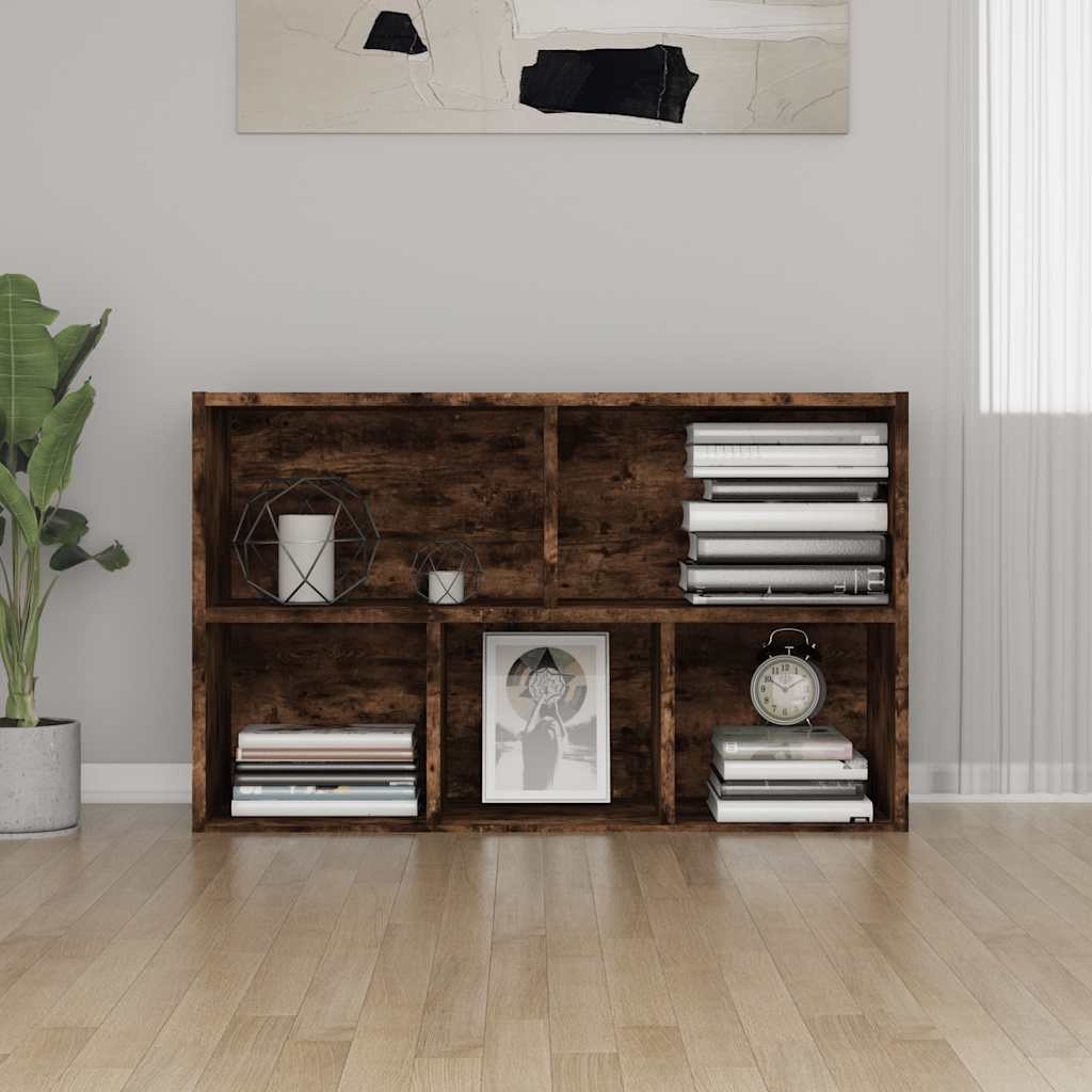 vidaXL Boekenkast/dressoir 50x25x80 cm bewerkt hout gerookt eikenkleur afbeelding