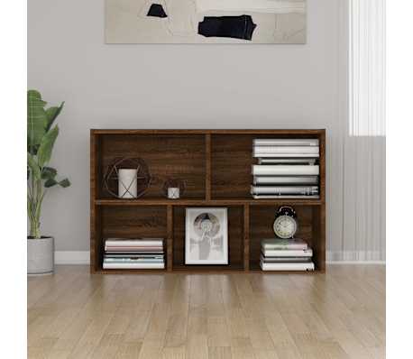 vidaXL Boekenkast/dressoir 50x25x80 cm bewerkt hout bruin eikenkleur