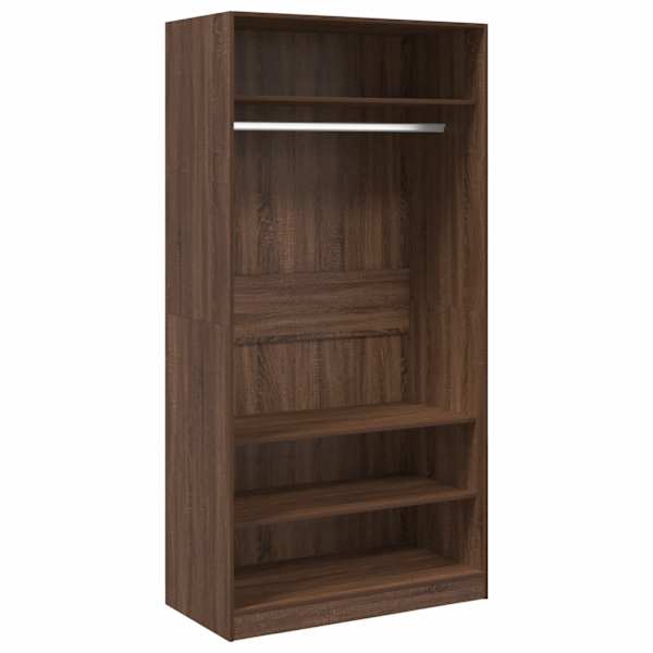 vidaXL riidekapp, pruun tamm, 100 x 50 x 200 cm, tehispuit