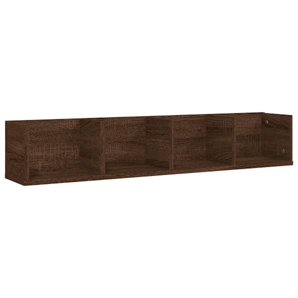 vidaXL CD-seinariiul, pruun tamm, 100 x 18 x 18 cm, tehispuit