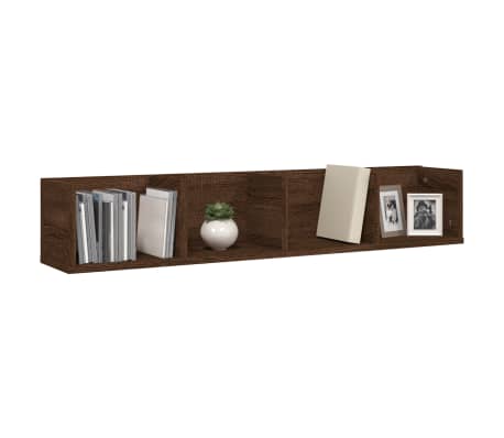 vidaXL CD-hylly ruskea tammi 100x18x18 cm tekninen puu