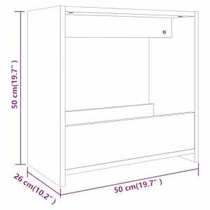 Odkládací stolek kouřový dub 50 x 26 x 50 cm kompozitní dřevo - obrázek 7